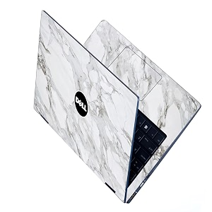 full body laptop skins sticker laminated hd quality vinyl fits upto 156 inches compatible with dell lenovo acer hp asus -del marble1-self-adhesive