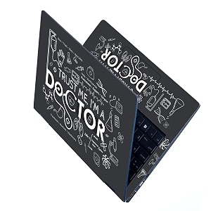 full body laptop skins sticker laminated hd quality vinyl fits upto 156 inches compatible with dell lenovo acer hp asus -doctor