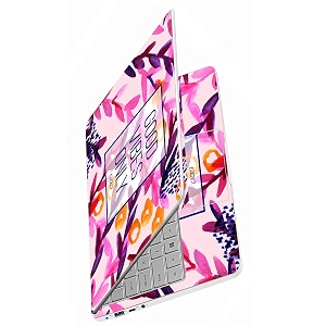 full body laptop skins sticker laminated hd quality vinyl fits upto 156 inches compatible with dell lenovo acer hp asus - good vibes quote-self-adhesive