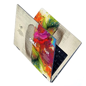 full body laptop skins sticker laminated hd quality vinyl fits upto 156 inches compatible with dell lenovo acer hp asus -del left vs right brain-self-adhesive