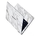 Full Body Laptop Skins Sticker Laminated HD Quality Vinyl fits Upto 15.6 inches Compatible with Dell, Lenovo, Acer, HP, Asus -LNV Marble1-Self-Adhesive