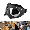 Namsan Dog Goggles - Large Breed Dog Sunglasses Windproof Snowproof Pet Goggles, Soft Frame, Elastic Adjustable Straps, Black
