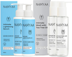 namyaa intimate care therapyintimate lightening serumintimate wash-with tea tree oil intimate wash 400 ml pack of 4