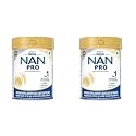 NAN PRO Stage 1 Infant Formula Milk powder for babies (Up to 6 months) - with Probiotic | 400g | Tin with Smartlid (Pack of 2)