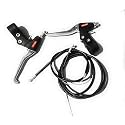 NANAK ISH Power Silver Break Lever and Black Break Wires for Bicycle 26, Metal