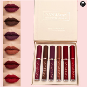 Nandiayan Long-Lasting Waterproof 6Pcs Matte Liquid Lipstick