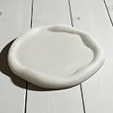 Handcrafted White Concrete Leaf-Shaped Trinket Tray | Multipurpose Jewelry &amp; Accessory Organizer | Elegant Decorative Home Décor Accent