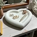 Hand Crafted White Concrete Round Bubble Tray Use as Multipurpose Organiser and Home Décor (Small Bubbled Boundary)