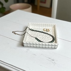 handcrafted concrete square stone tray  multipurpose organizer and home dcor