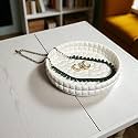 Hand Crafted Concrete Stone Tray Use as Multipurpose Organiser and Home Decor (Round Stone)