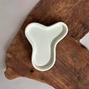 Hand Crafted White Concrete Trinket Tray Use as Multipurpose Organiser and Home Décor (Trinity)