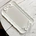 Handcrafted White Concrete Leaf-Shaped Trinket Tray | Multipurpose Jewelry &amp; Accessory Organizer | Elegant Decorative Home Décor Accent