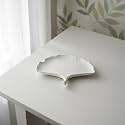 Handcrafted White Concrete Leaf-Shaped Trinket Tray | Multipurpose Jewelry & Accessory Organizer | Elegant Decorative Home Décor Accent