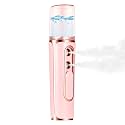 Nano Mister for Eyelash Extensions, Portable Facial Mist Sprayer with 2 Nozzles, 30ml Water Tank - USB Rechargeable Handheld Face Atomizer for Makeup and Skin Hydration - Pink