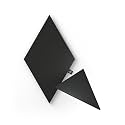 Nanoleaf Triangle Lights, Smart RGBW LED Wall Light Panels, 3 PK, Black