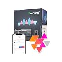 Nanoleaf Triangle Shapes STK Light Panels – 9 Pack, Modular Smart LED Panels, Touch-Responsive, Music Sync, Screen Mirror, 16M+ Colors, App & Voice Control, White Plastic