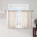 Beige Cafe Curtains 48 Inch Length Set