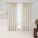 Nanspring Beige Linen Curtains 63 inches Long