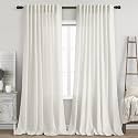 Nanspring Linen Curtains W70xL96 Inch Long 8ft