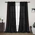 Nanspring Black Boho Curtains for Bedroom Back