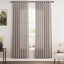 Nanspring Brownish Grey Linen Curtains for Living