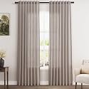 Nanspring Brownish Grey Linen Curtains for Living