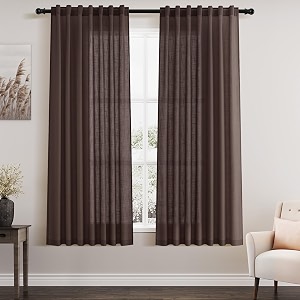 Linen Curtains 63 Inch Long for Living