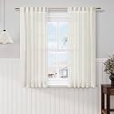 Nanspring Cream Cafe Curtains 54 Inch Length