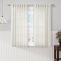 Cream Linen Back Tab Rod Pocket Curtains