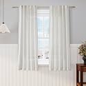 Cream Semi Sheer Linen Curtains 63 inch