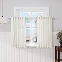 Nanspring Cream Short Linen Kitchen Curtains 36