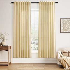 Nanspring Cream Yellow Curtains for Living Room