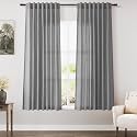 Linen Curtains 63 Inch Long for Living