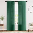 Nanspring Linen Curtains 84 Inch Long for
