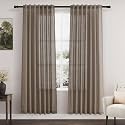Nanspring Dark Taupe Curtains 80 Inches Length