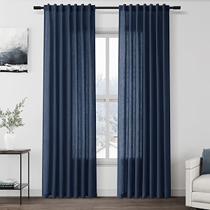 Nanspring Denim Blue Linen Curtains 84 Inch