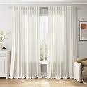 Nanspring Extra Wide Linen Curtains for Living