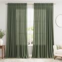 Nanspring Extra Wide Linen Curtains for Living