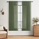 Linen Curtains 63 Inch Long for Living