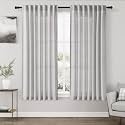Grey Linen Curtains 63 Inch Long for