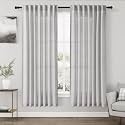 Nanspring Grey Linen Semi Sheer Curtains 72