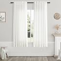 Nanspring Ivory Linen Curtains 63 Inches Length