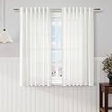 Ivory Linen Sheer Curtains 54 Inch Length