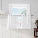 Nanspring Kitchen Linen Curtains 30 Inch Length