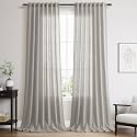 Nanspring Linen Curtains 90 Inch Long for