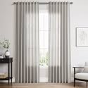 Nanspring Linen Curtains 84 Inch Long for