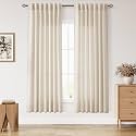 Nanspring Linen Curtains 70 Inch Length for