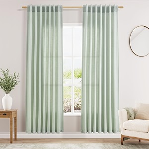 Linen Curtains 72 Inch Long for Living