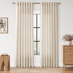 Nanspring Linen Curtains 84 Inch Length 2