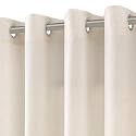 Nanspring Extra Long Linen Curtains 105 Inch for Living Room Grommet Beige